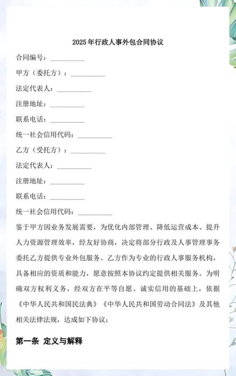 行政事务外包